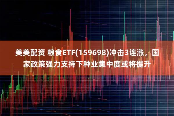 美美配资 粮食ETF(159698)冲击3连涨，国家政策强力支持下种业集中度或将提升